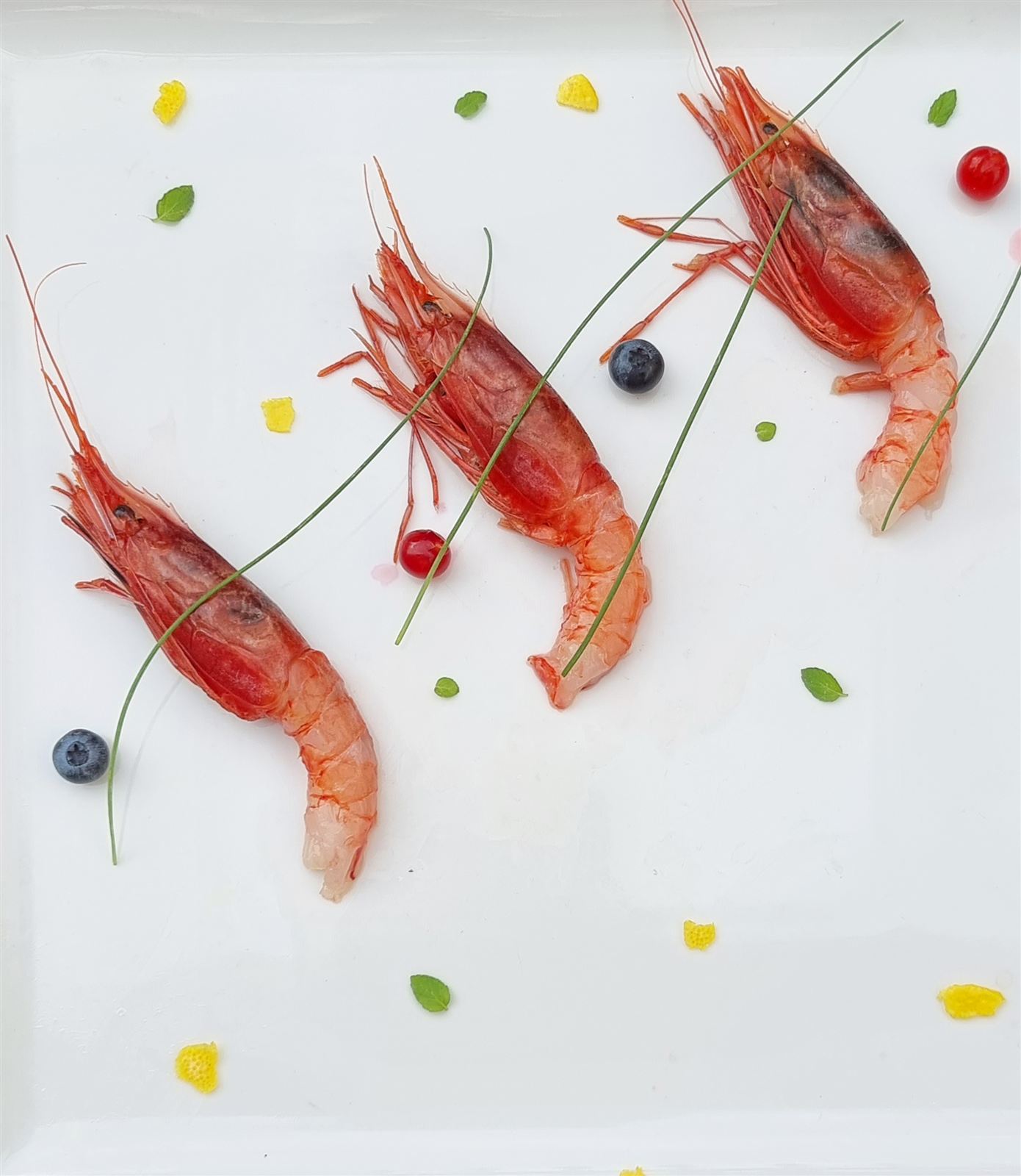 Gamberi rossi crudi del ristorante Da Gastone